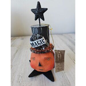 Bethany lowe dee forest pumpkin magic RARE Halloween statue‎ star decor magician